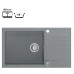 GRANITAL POMIVALNO KORITO QUADRON EVAN 136 XL SIV - slika 6