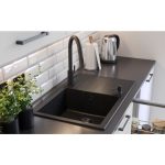 GRANITAL POMIVALNO KORITO QUADRON PETER 111 ČRN - slika 9