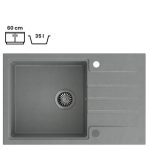 GRANITAL POMIVALNO KORITO QUADRON PETER 111 SIV - slika 7