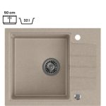 GRANITAL POMIVALNO KORITO QUADRON PETER 116 BEŽ - slika 5