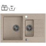 GRANITAL POMIVALNO KORITO QUADRON PETER 156 BEŽ - slika 7