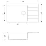 GRANITAL POMIVALNO KORITO SINK SOLUTION NATURA 200 PLUS SIV - slika 4