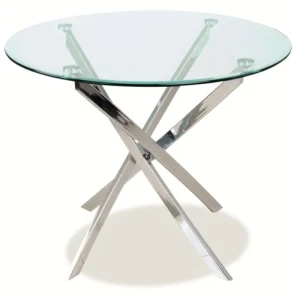 Jedilna miza AIS . Steklena jedilna miza AIS je narejena iz kakovostnih materialov. Moderen dizajn se bo podal v vsako jedilnico. Ogrodje je izdelano iz kovine