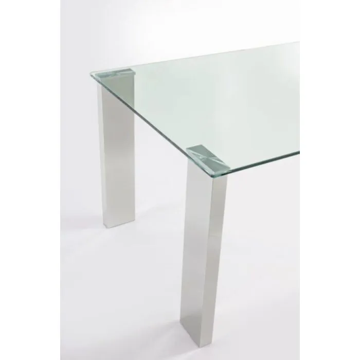 Jedilna miza ARLEY 160X90 Jedilna miza ARLEY 160X90 . Jedilna miza ARLEY 160X90 je elegantna jedilna miza, ki popestri vsak prostor. Narejena je iz 12mm debelega kaljenega stekla in