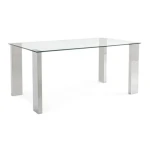 Jedilna miza ARLEY 160X90 . Jedilna miza ARLEY 160X90 je elegantna jedilna miza, ki popestri vsak prostor. Narejena je iz 12mm debelega kaljenega stekla in