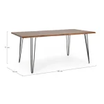 Jedilna miza BARROW 180X90 . Jedilna miza BARROW 180X90 je atraktivna, saj ima robove mizne posebno valovito oblikovane. Mizna plošča je izdelana iz