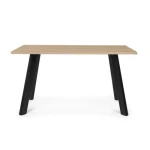 Jedilna miza GIANT 140X80 . Jedilna miza GIANT 140X80 ima jeklene noge v črni barvi. Mizna plošča je izdelana iz MDF - ja, ki je prekrita z melaminom v