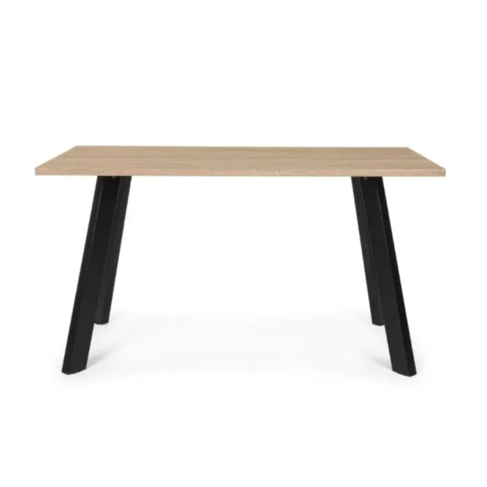 Jedilna miza GIANT 140X80 Jedilna miza GIANT 140X80 . Jedilna miza GIANT 140X80 ima jeklene noge v črni barvi. Mizna plošča je izdelana iz MDF - ja, ki je prekrita z melaminom v