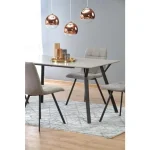 Jedilna miza GRAL . Jedilna miza GRAL je sodobnega in gladkega videza. Dimenzije: - D: 140 x G: 80 x V: 74 cm Material: - MDF / kovina Barve: - Siva / črna