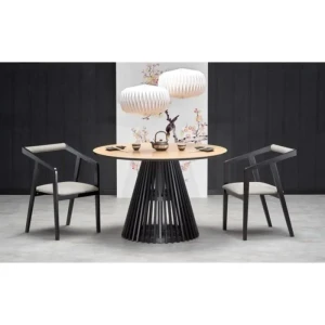 Jedilna miza JAGODKA . Jedilna miza JAGODKA, bo prinesla svežino in eleganco v vaš prostor. Narejena je iz kakovostnega MDF-ja, naravnega furnirja v hrast