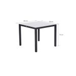 JEDILNA MIZA LYRA FIX 4P ALU STEKLO 90X90 TEMNO SIVA - slika 8