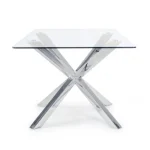 Jedilna miza MAY krom 160X90 . Jedillna miza MAY krom 160x90 je modernega dizajna. Noge so izdelane iz kromiranega jekla. Mizna plošča je izdelana iz