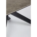Jedilna miza MESSIER 180X90 . Jedilna miza MESSIER je dobavljiva v črno-rjavi kombinacji. Sestavljajo jo jeklene noge in mizna plošča iz kaljenega stekla