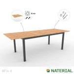 JEDILNA MIZA ORIS METULJ ALU + EVKALIPTUS 180/240 - slika 13