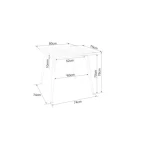 Jedilna miza RIONA 2 . Jedilna miza RIONA 2 je elegantna in priročna jedilna miza, ki se prilega v vsak prostor. Mizna plošča je narejena iz kakovostne