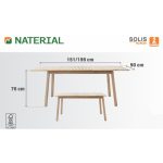 JEDILNA MIZA SOLIS METULJ ZUN. 150/200 AKACIJA - slika 24