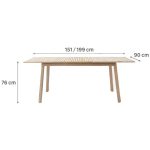 JEDILNA MIZA SOLIS METULJ ZUN. 150/200 AKACIJA - slika 22