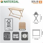 JEDILNA MIZA SOLIS ORIGAMI 114X70 AKACIJA - slika 9