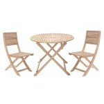 JEDILNA MIZA SOLIS ORIGAMI D90CM AKACIJA - slika 14