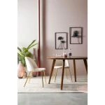 Jedilna miza SYLVESTER D120 . Jedilna miza SYLVESTER je narejena iz lesa (mango). Dimenzije: širina: Ø120cm višina: 76hcm višina: 76cm