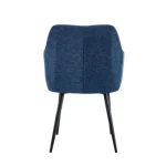 Jedilni stol ASTON modra . Jedilni stol ASTON modra je oblazinjen v kvalitetnem sivem blagu. Močna stabilna kovinska konstrukcija mu zagotavlja vzdržljivost