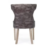 Jedilni stol AZELIA rjava . Jedilni stol AZELIA rjava ima strukturo iz lesa, sedež in naslon pa sta oblečena v tkanino (40% poliester, 30% bombaž ter 30%