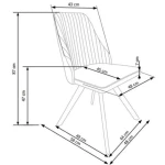 Jedilni stol BLAŽKA . Jedilni stol BLAŽKA, je kvaliteten in kakovosten kos pohištva. Sedišče in naslon za hrbet sta narejena iz umetnega usnja, kar