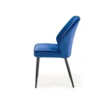 Jedilni stol BLUS . Jedilni stol BLUS, je kvaliteten in eleganten kos pohištva. Sedišče ter naslon za hrbet sta oblazinjena v mehko žametno tkanino, v