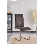 Jedilni stol DANA 2 je elegantne oblike in kakovostne izdelave. Njegov dizajn se bo podal v vsako jedilnico. Oblazinjen je v sivem blagu, ki na videz spominja