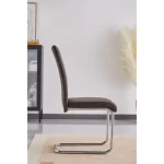 Jedilni stol DANA 2 je elegantne oblike in kakovostne izdelave. Njegov dizajn se bo podal v vsako jedilnico. Oblazinjen je v sivem blagu, ki na videz spominja