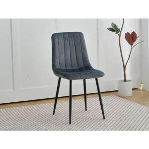 Jedilni stol FOXY velvet siva . Jedilni stol FOXY velvet siva je odlična rešitev za kombiniranje v minimalističen ali industrijski stil prostora.