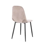 Jedilni stol IRELIA taupe . Jedilni stol IRELIA taupe ima kovinske noge v črni barvi, kar zagotavlja stabilnost. Obložen je s poliuretansko peno za dodatno