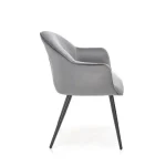 Jedilni stol LEV - siva . Jedilni stol LEV siva, je kvaliteten in kakovosten kos pohištva. Sedišče je narejeno iz mehke žametne tkanine, kar zagotavlja