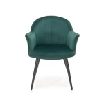 Jedilni stol LEV - temno zelena . Jedilni stol LEV temno zelen, je kvaliteten in kakovosten kos pohištva. Sedišče je narejeno iz mehke žametne tkanine, kar