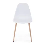 Jedilni stol MANDY bel . Jedilni stol MANDY je eleganten kos pohištva, ki bo prinesel svežino v vsak prostor. Sedišče je izdelano iz kakovostnega