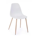 Jedilni stol MANDY bel . Jedilni stol MANDY je eleganten kos pohištva, ki bo prinesel svežino v vsak prostor. Sedišče je izdelano iz kakovostnega