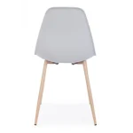 Jedilni stol MANDY siv . Jedilni stol MANDY je praktičen in sodobnega dizajna. Sedalni del je izdelan iz trpežnega polipropilena v sivi barvi. Kar zagotavlja