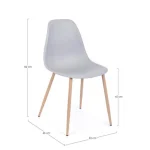 Jedilni stol MANDY siv . Jedilni stol MANDY je praktičen in sodobnega dizajna. Sedalni del je izdelan iz trpežnega polipropilena v sivi barvi. Kar zagotavlja