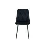 Jedilni stol MILA 2 velvet črn . Jedilni stol MILA 2 velvet črna je odlična rešitev za kombiniranje v minimalističen ali industrijski stil prostora.