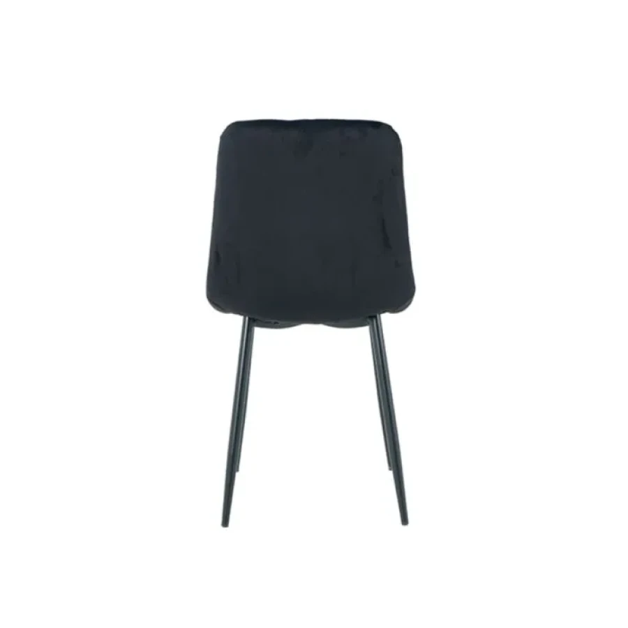 Jedilni stol MILA 2 velvet črn . Jedilni stol MILA 2 velvet črna je odlična rešitev za kombiniranje v minimalističen ali industrijski stil prostora.