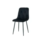 Jedilni stol MILA 2 velvet črn . Jedilni stol MILA 2 velvet črna je odlična rešitev za kombiniranje v minimalističen ali industrijski stil prostora.