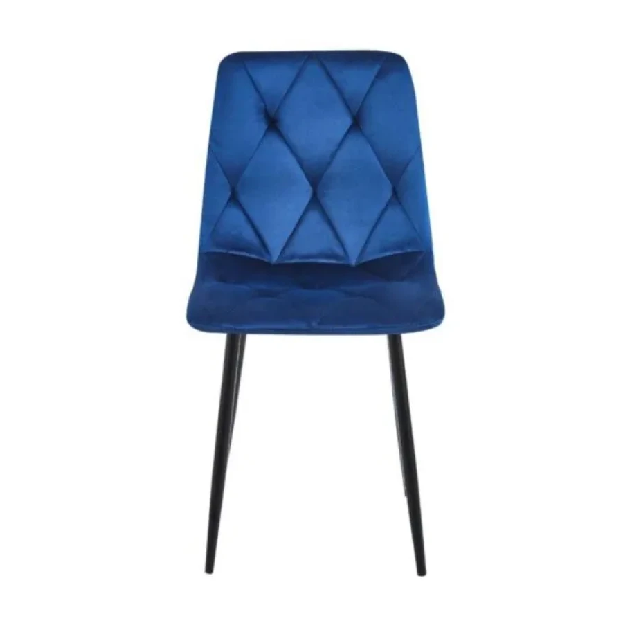 Jedilni stol MILA 2 velvet modra . Jedilni stol MILA 2 velvet modra je odlična rešitev za kombiniranje v minimalističen ali industrijski stil prostora.
