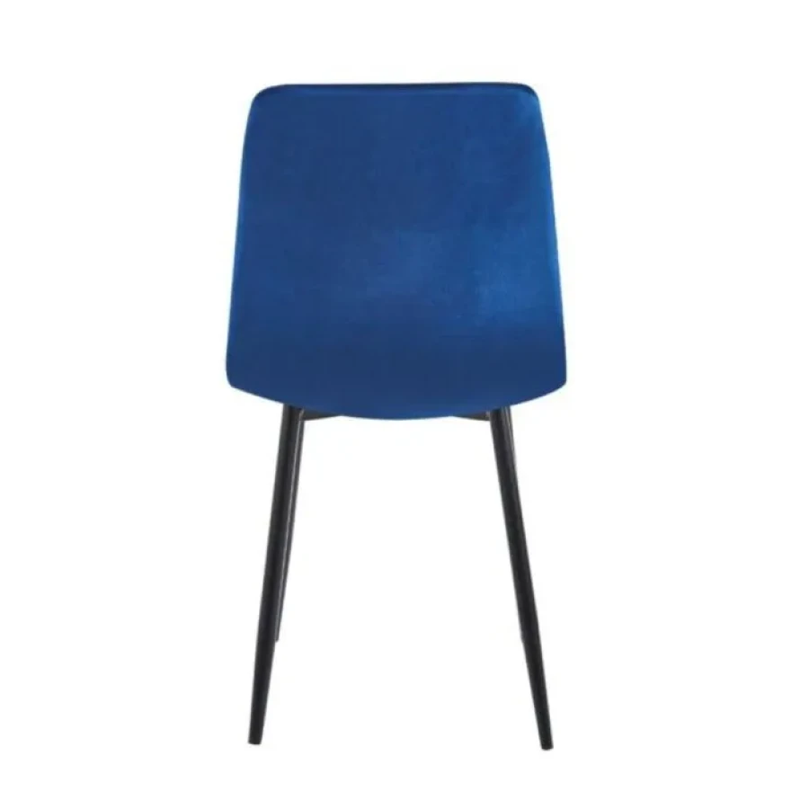 Jedilni stol MILA 2 velvet modra . Jedilni stol MILA 2 velvet modra je odlična rešitev za kombiniranje v minimalističen ali industrijski stil prostora.
