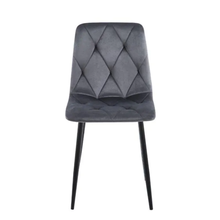 Jedilni stol MILA 2 velvet siva Jedilni stol MILA 2 velvet siva . Jedilni stol MILA 2 velvet siva je odlična rešitev za kombiniranje v minimalističen ali industrijski stil prostora.