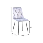 Jedilni stol MILA 2 velvet siva . Jedilni stol MILA 2 velvet siva je odlična rešitev za kombiniranje v minimalističen ali industrijski stil prostora.