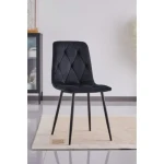 Jedilni stol MILA velvet črn . Jedilni stol MILA velvet črna je odlična rešitev za kombiniranje v minimalističen ali industrijski stil prostora.