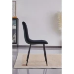 Jedilni stol MILA velvet črn . Jedilni stol MILA velvet črna je odlična rešitev za kombiniranje v minimalističen ali industrijski stil prostora.