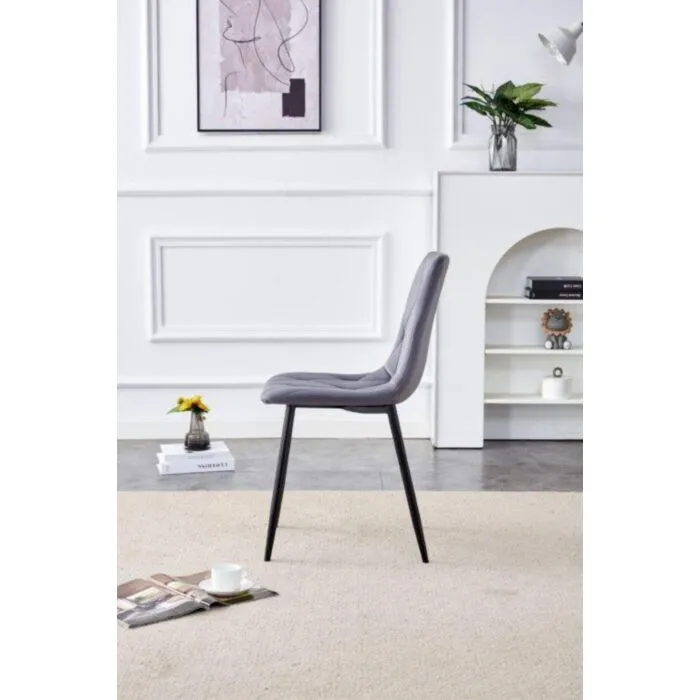 Jedilni stol MILA velvet siva Jedilni stol MILA velvet siva . Jedilni stol MILA velvet siva je odlična rešitev za kombiniranje v minimalističen ali industrijski stil prostora.