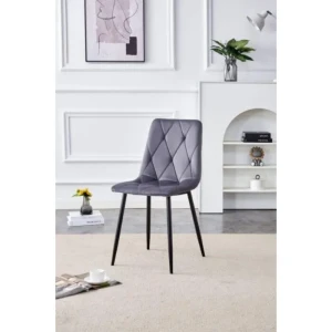 Jedilni stol MILA velvet siva . Jedilni stol MILA velvet siva je odlična rešitev za kombiniranje v minimalističen ali industrijski stil prostora.