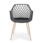 Jedilni stol OPTIK črn . Jedilni stol OPTIK v sivi barvi je modernega dizajna. Zato je idealen za moderno jedilnico ali kuhinjo. Sedalni del je izdelan iz